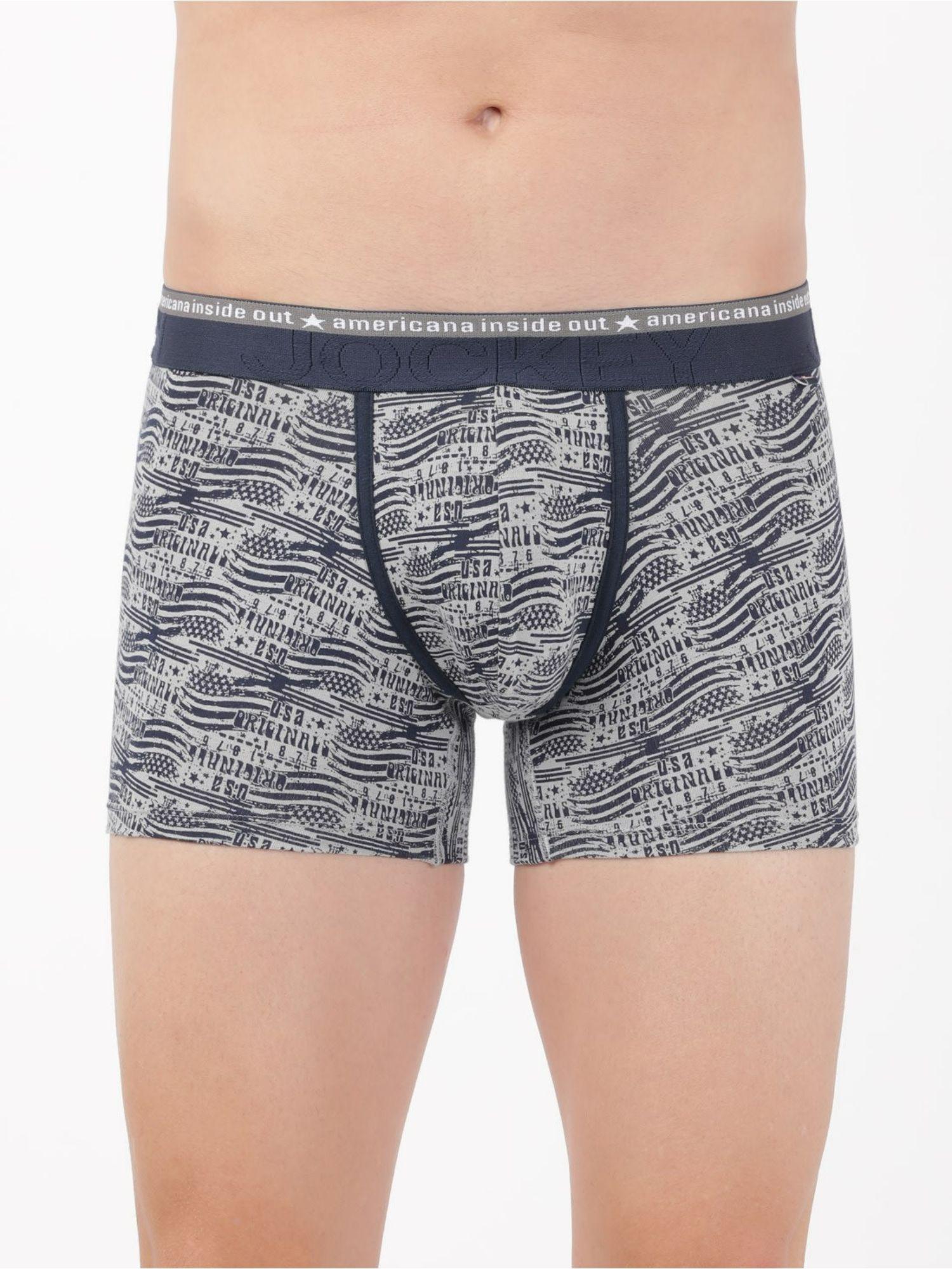 us63 mens super cotton printed trunk with ultrasoft waistband-grey