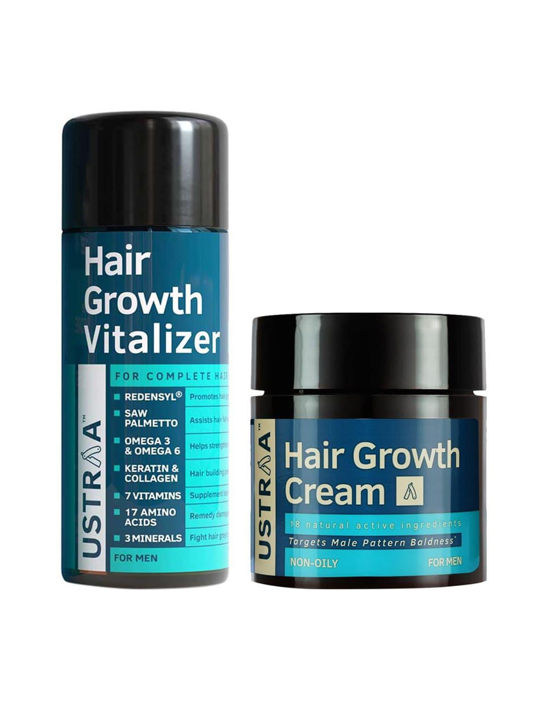 ustraa men set of hair growth vitalizer serum & hair growth cream