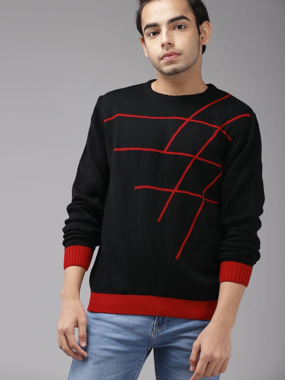 uth by roadster boys black & red checked detail pullover