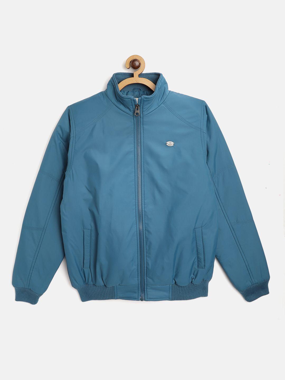 uth by roadster boys teal blue solid bomber jacket