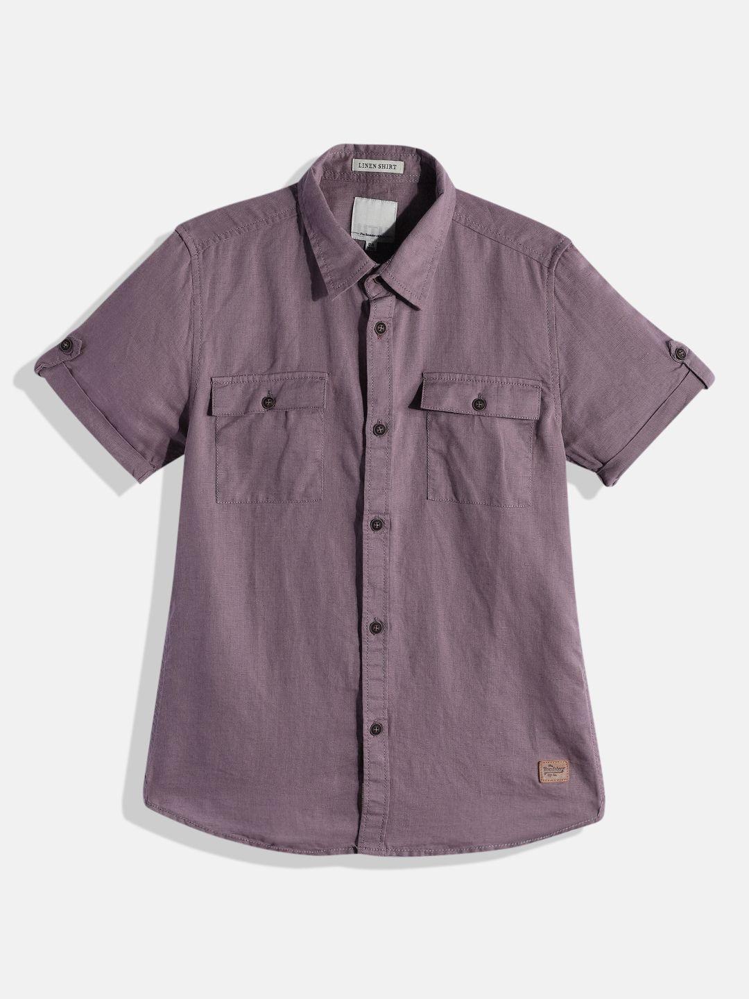 uth by roadster teen boys lavender casual shirt
