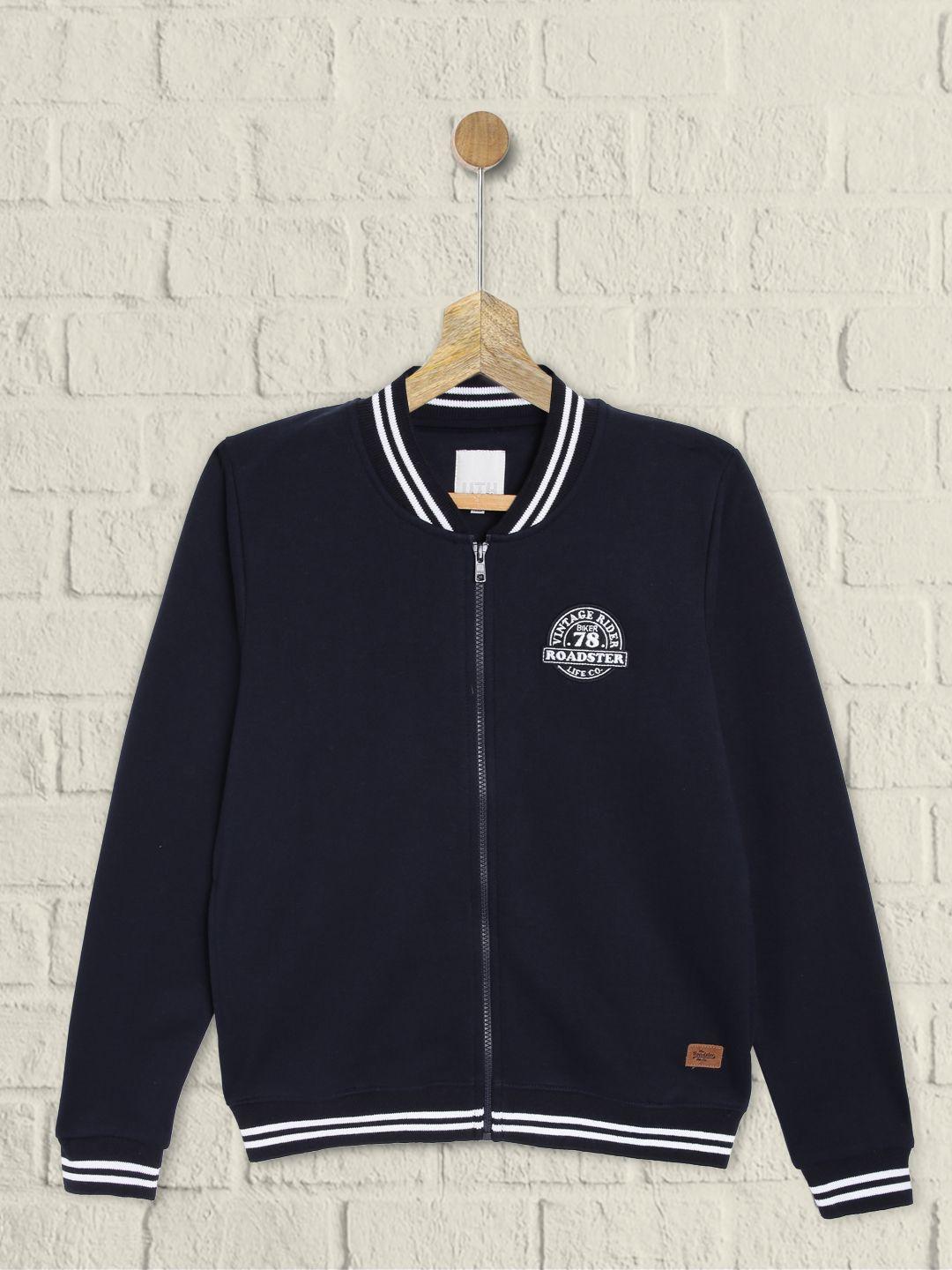 uth by roadster boys navy blue solid sweatshirt