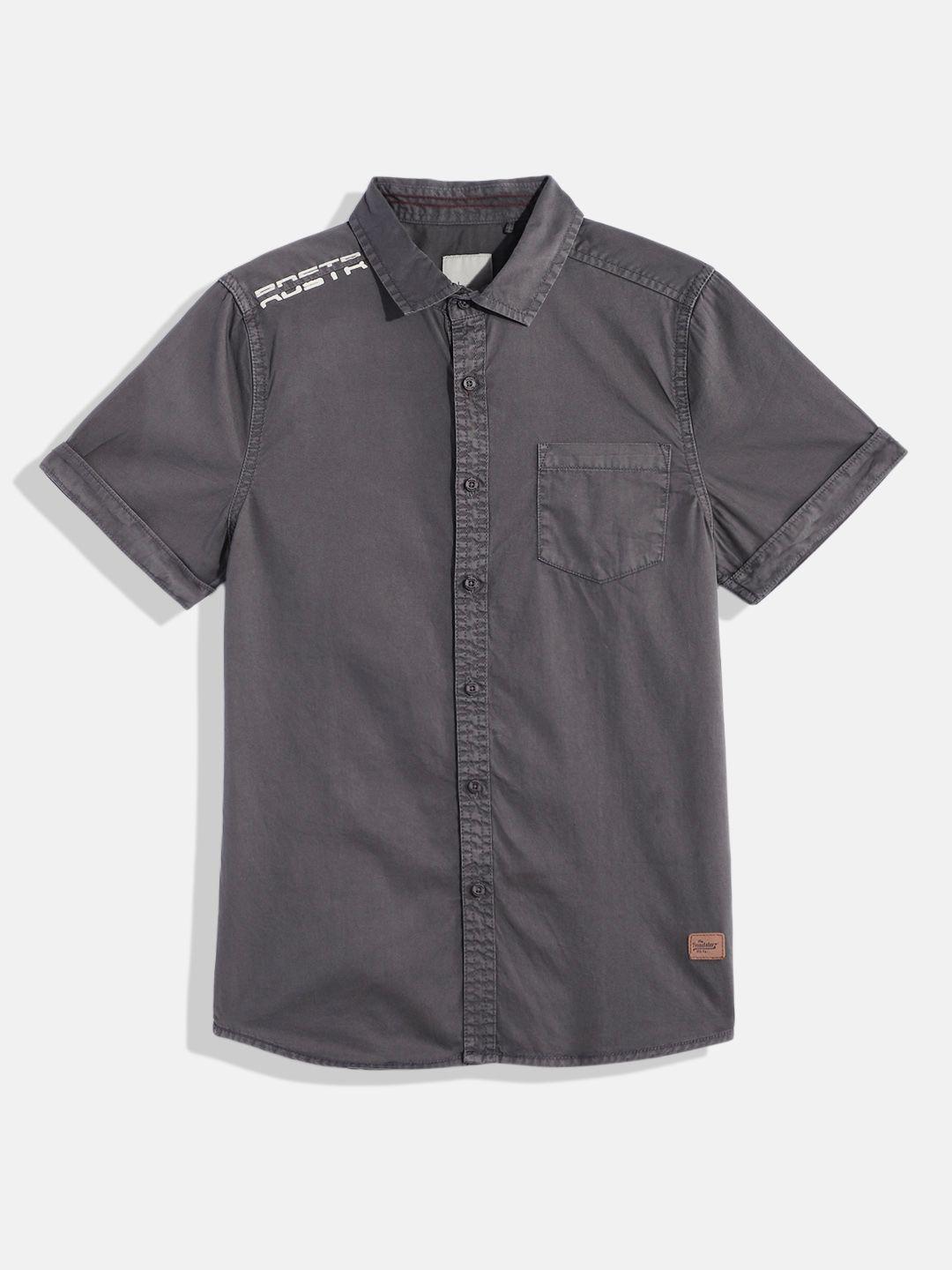 uth by roadster boys pure cotton casual shirt
