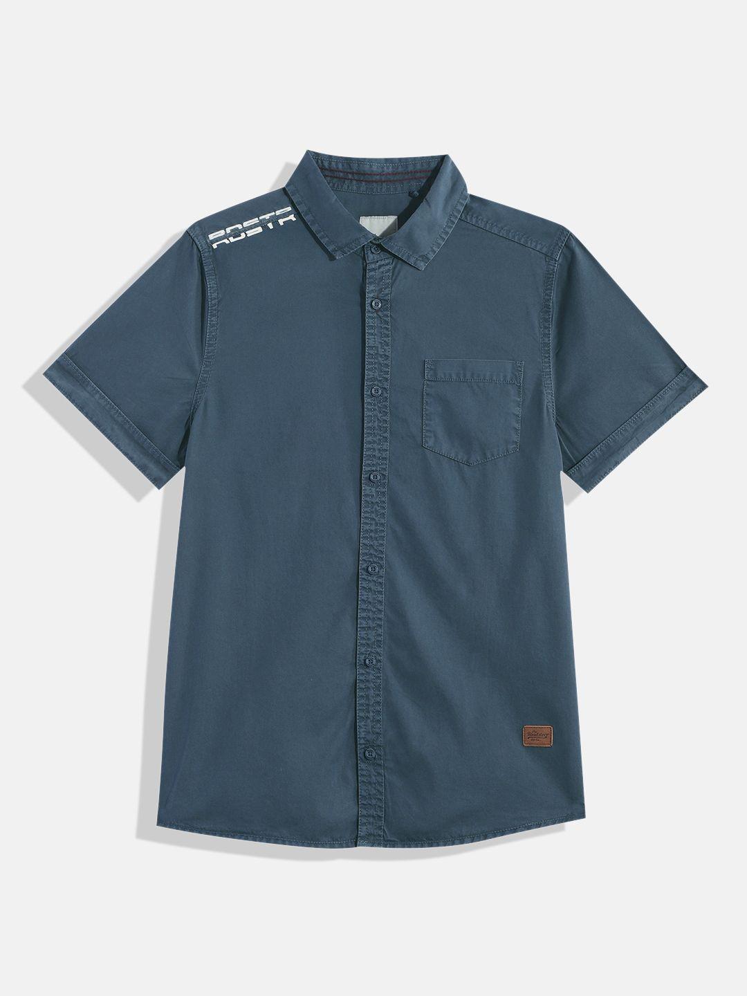 uth by roadster boys pure cotton casual shirt