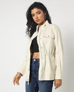 utility jacket with flap pockets