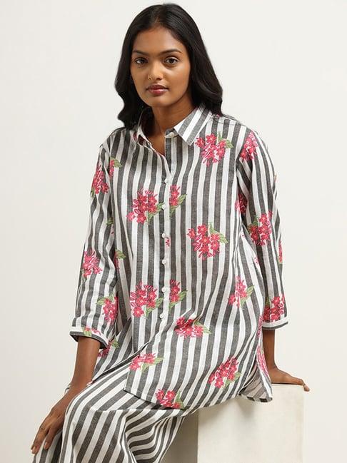 utsa by westside grey striped tunic