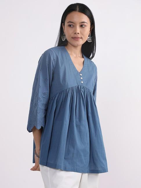 utsa by westside indigo lace tunic