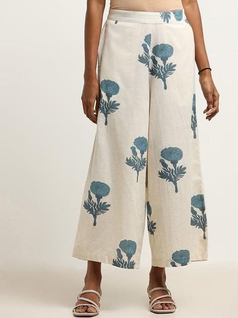 utsa by westside indigo wide-leg palazzos