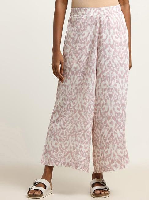 utsa by westside mauve printed palazzos