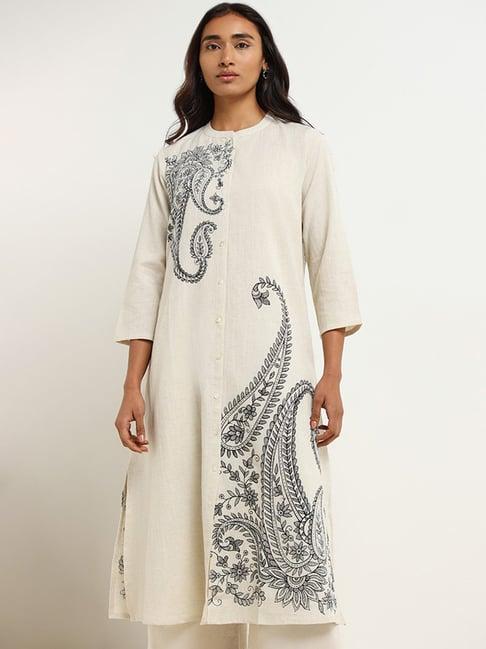 utsa by westside off-white paisley kurta