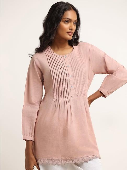 utsa by westside pink pintuck kurti