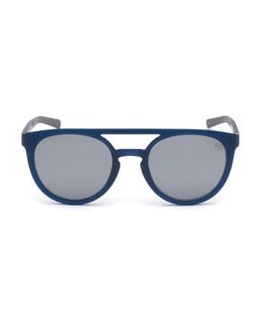 uv-protected full-rim round sunglasses-tb9163 53 91d