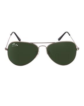 uv-protected full-rim frame aviators sunglasses