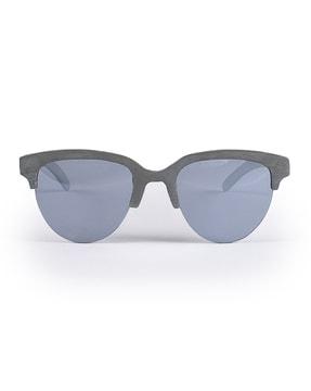 uv-protected half-rim sunglasses