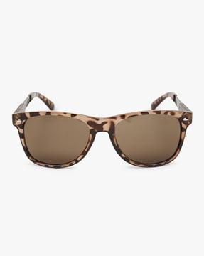 uv-protected printed wayfarer sunglasses