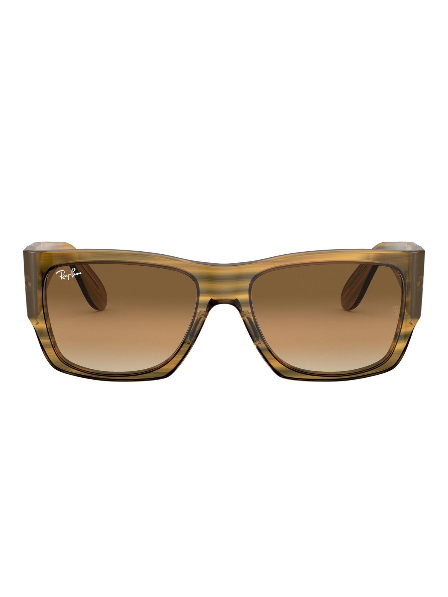 uv protected square brown sunglasses - 0rb2187