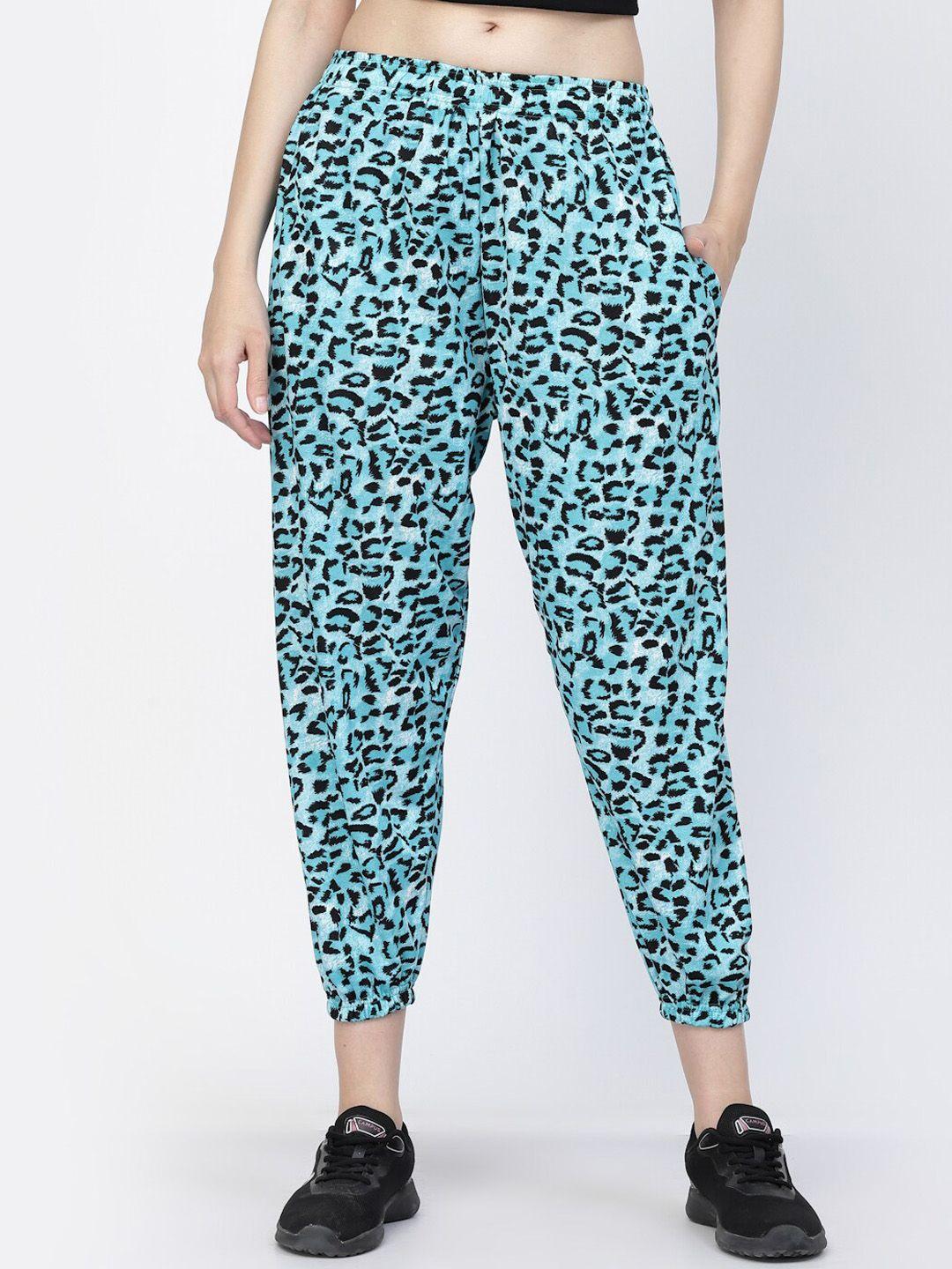 uzarus women animal printed relaxed fit joggers