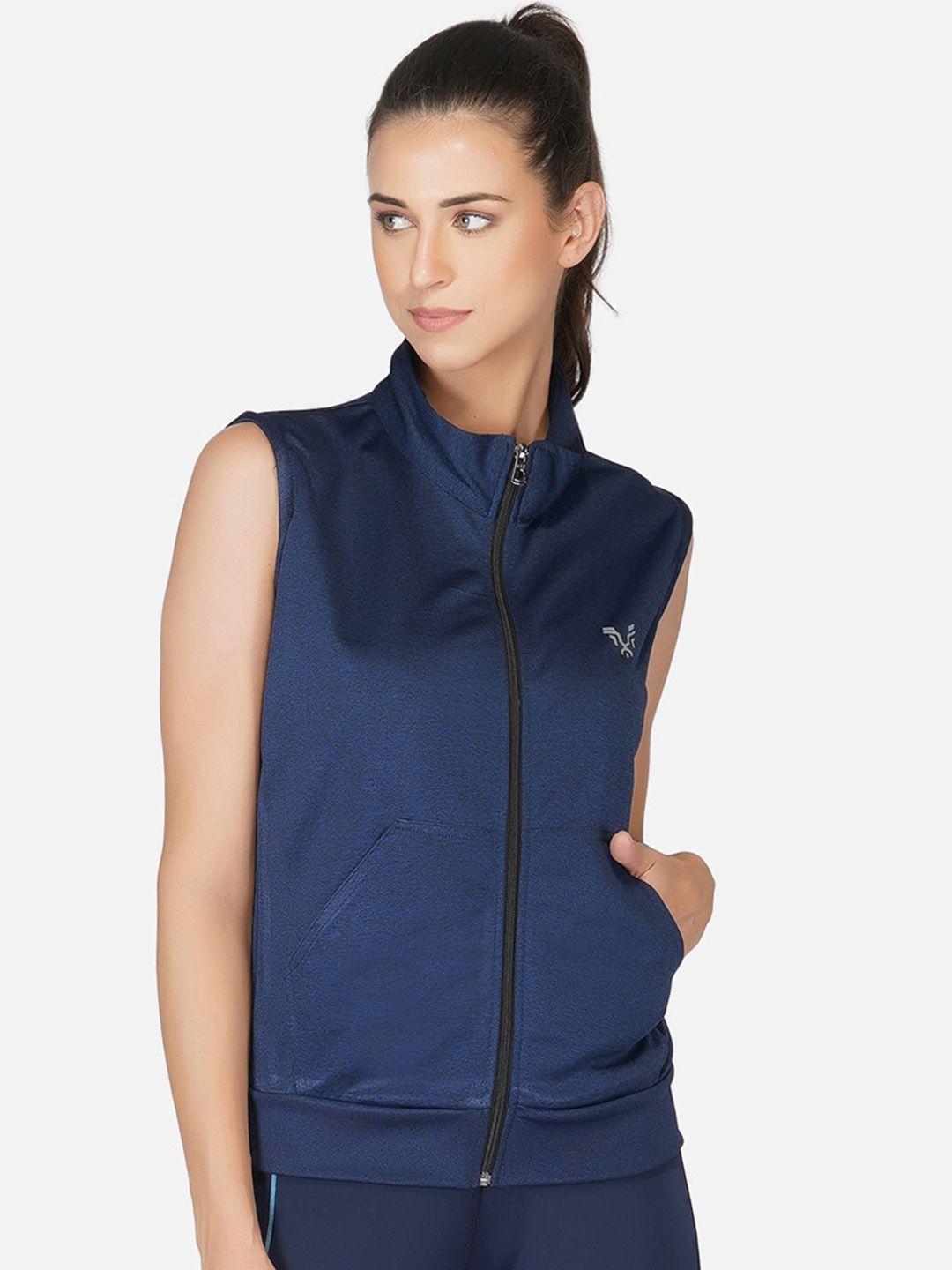 uzarus mock collar lightweight sporty jacket