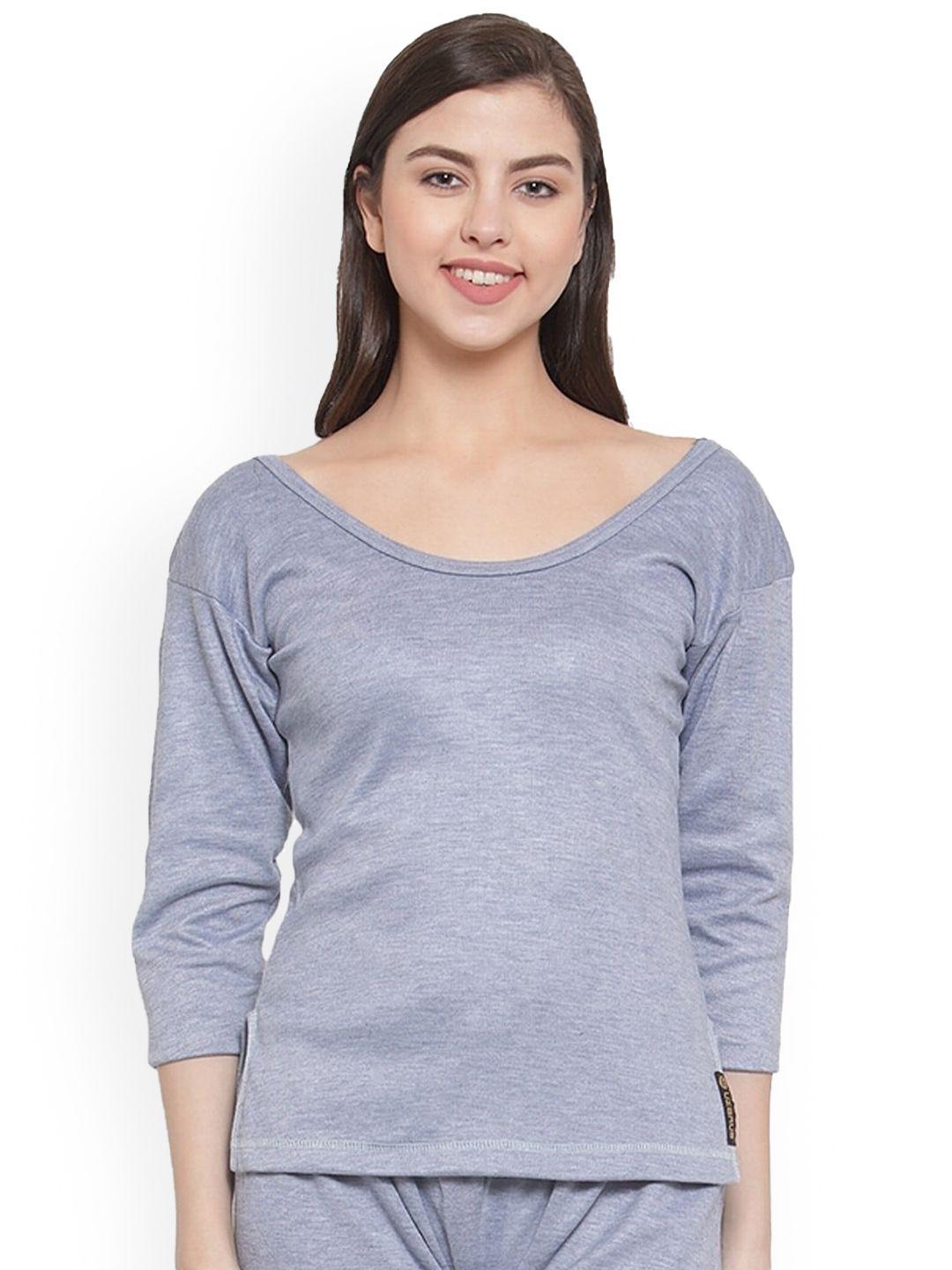 uzarus round neck cotton thermal tops