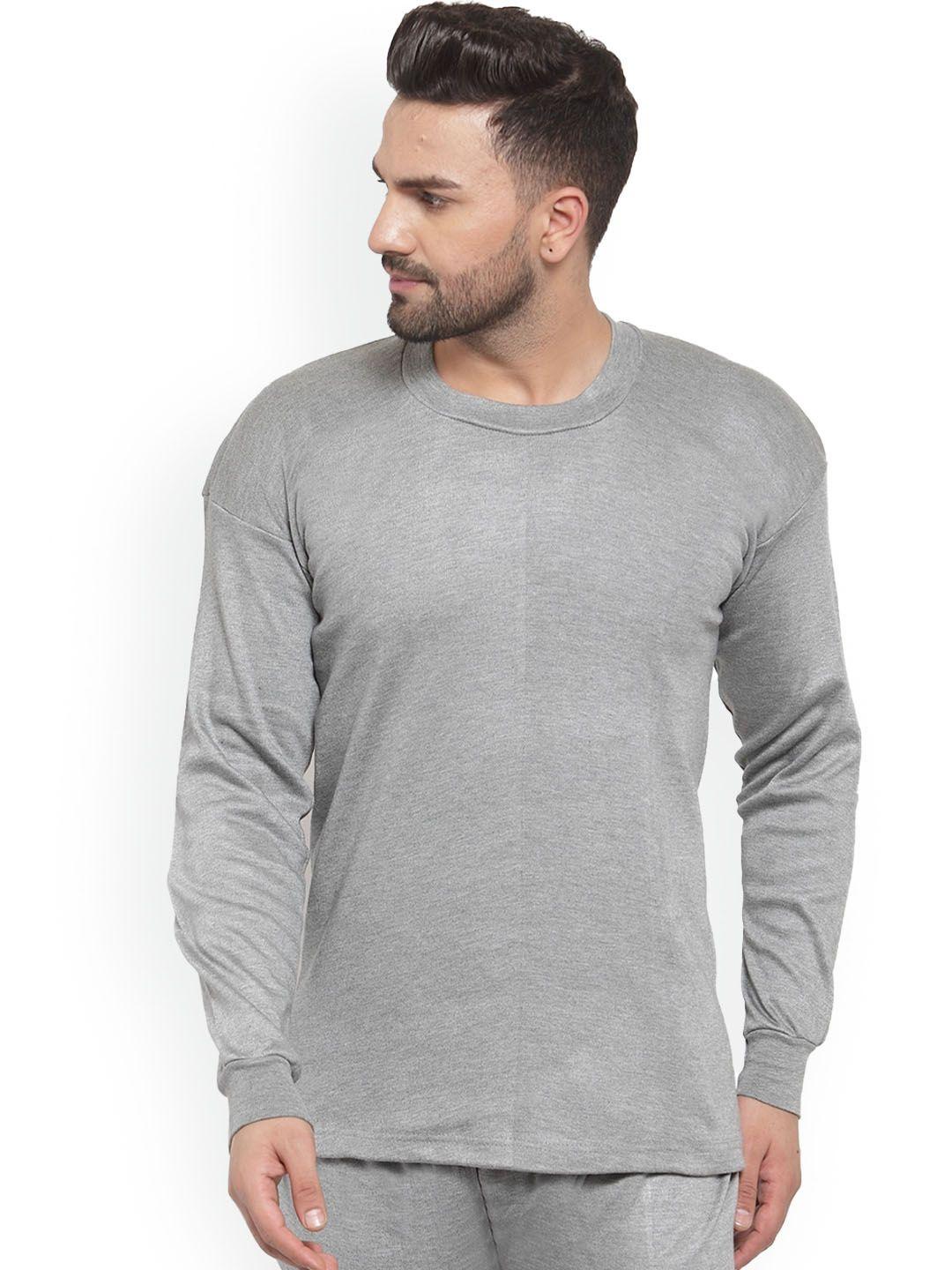 uzarus round neck long sleeves cotton thermal top