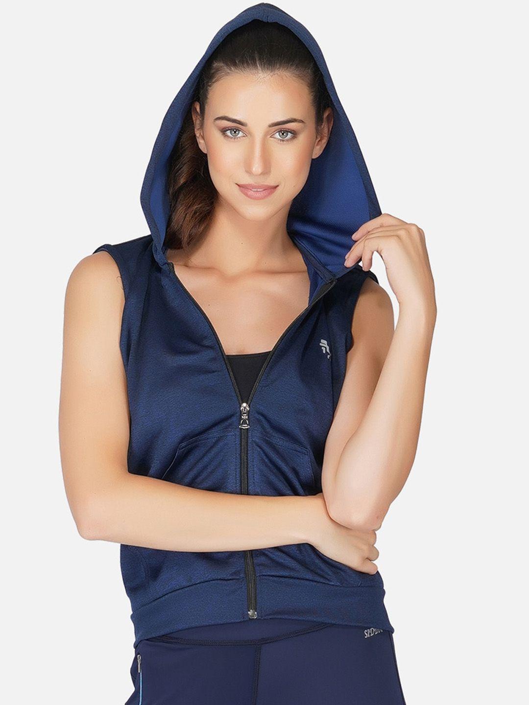 uzarus sleeveless lightweight hooded sporty jacket