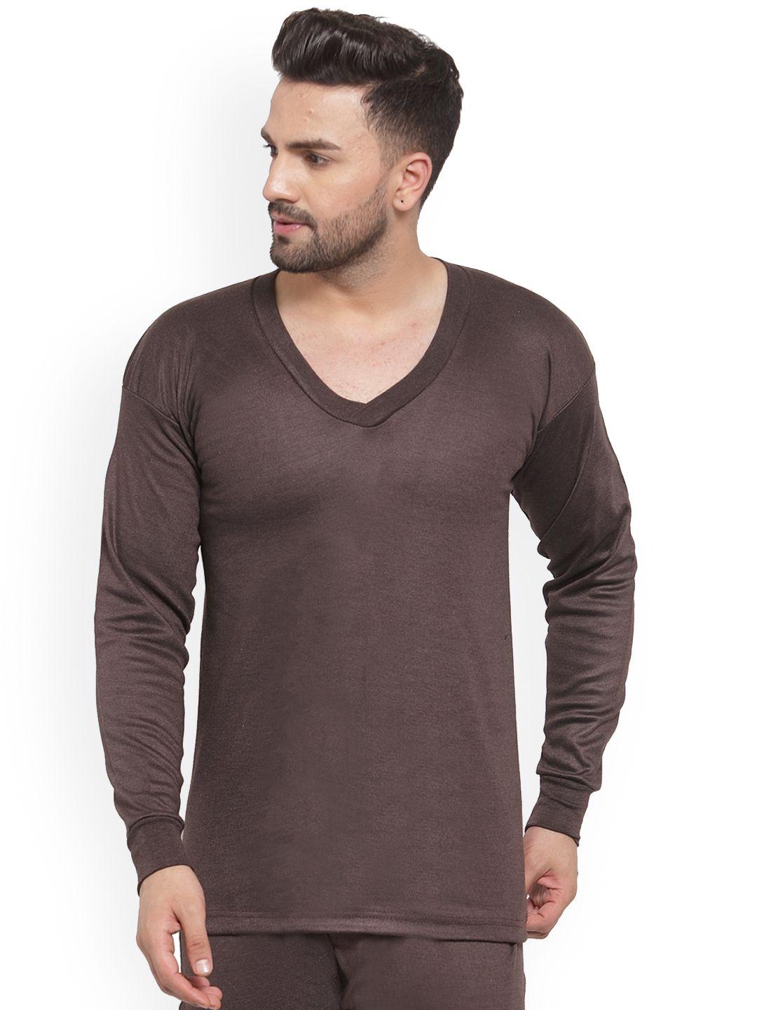 uzarus v-neck long sleeves cotton thermal top