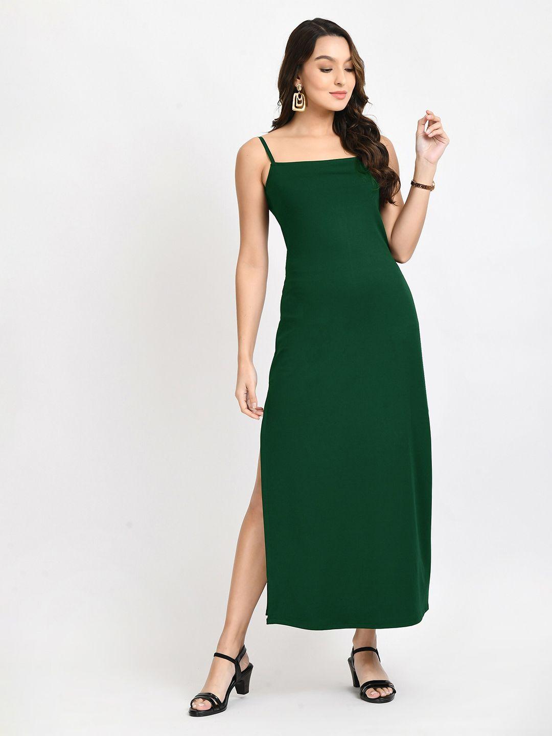 v&m green maxi dress