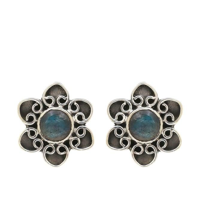 v and a jewels sterling silver earring in labradorite