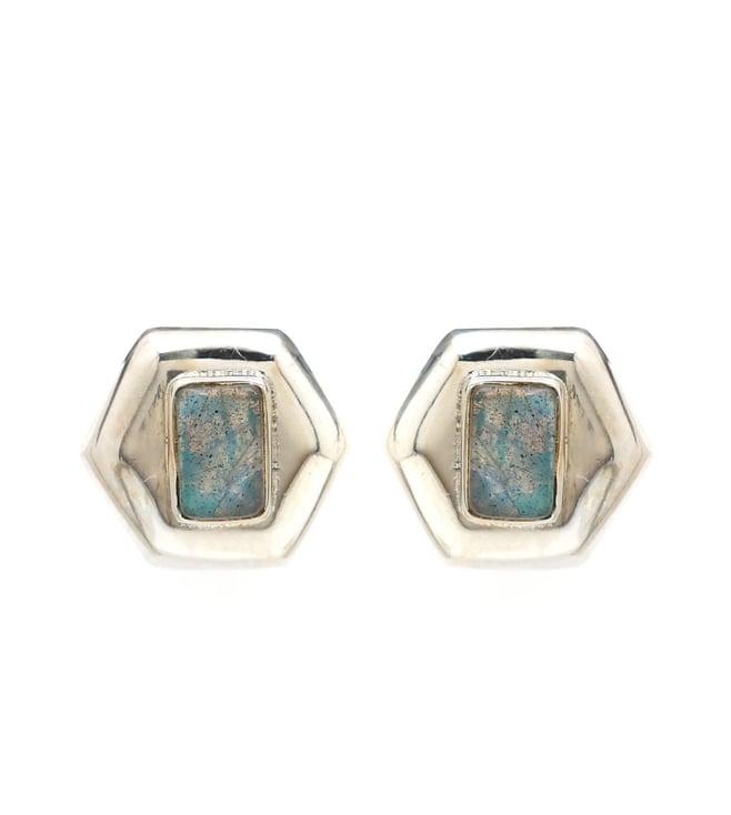 v and a jewels sterling silver earring in labradorite