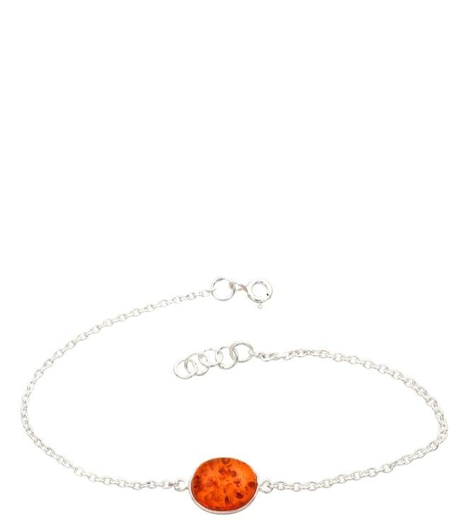 v and a jewels stone jewellery classic oval bracelet in amber gemstone