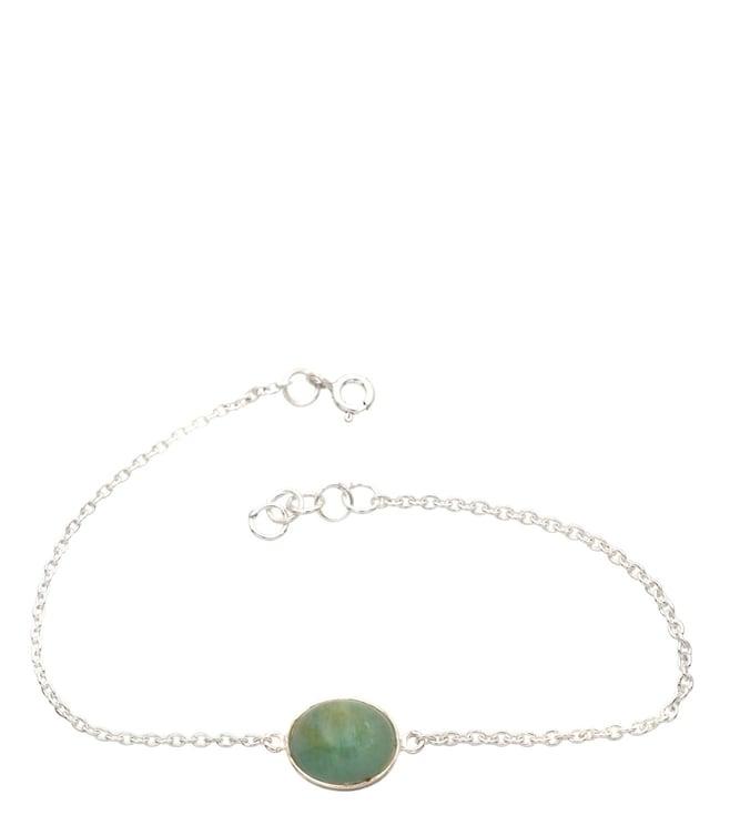 v and a jewels stone jewellery classic oval bracelet in aquamarine gemstone