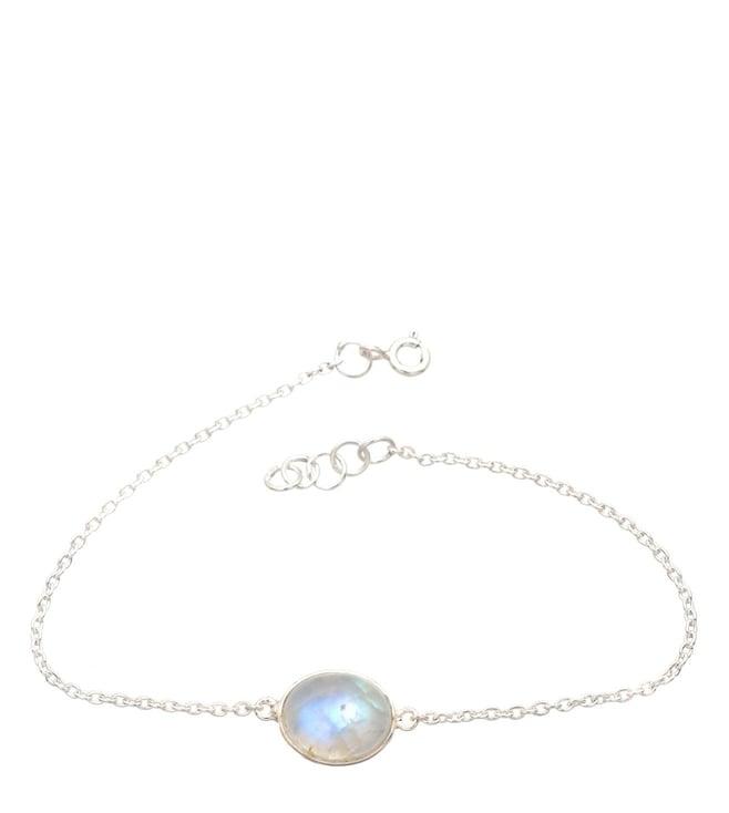 v and a jewels stone jewellery classic oval bracelet in moonstone gemstone