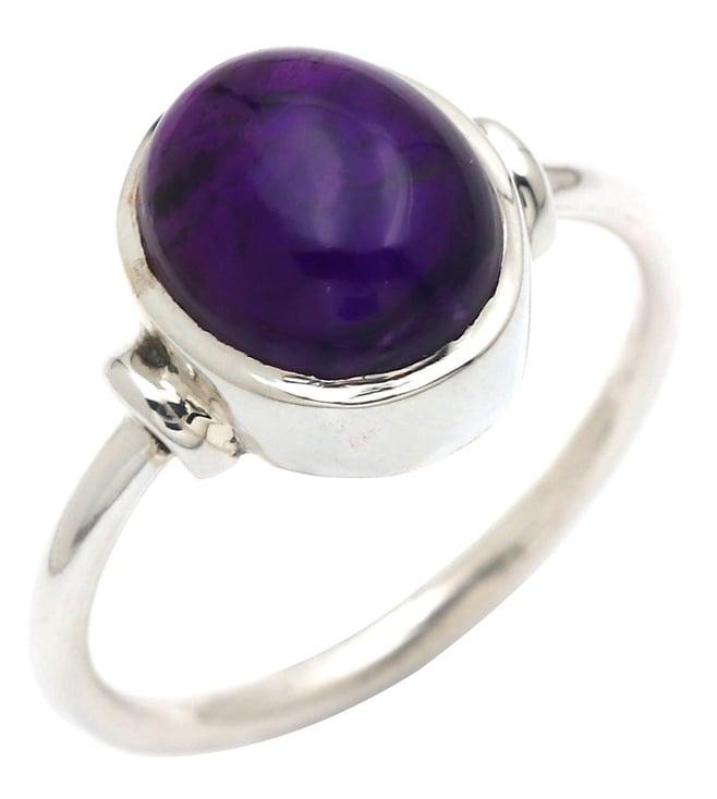 v and j jewels stone jewellery classic ring in amethyst gemstone