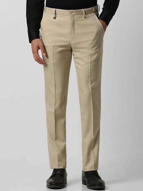 v dot beige skinny fit trousers