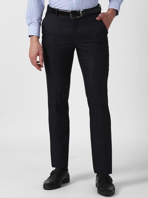 v dot black skinny fit trousers