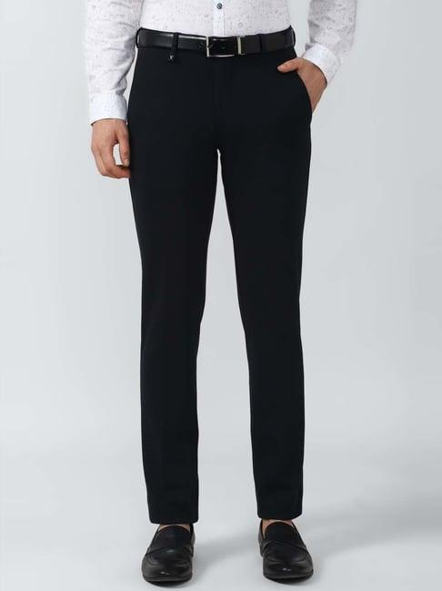 v dot navy blue skinny fit trousers