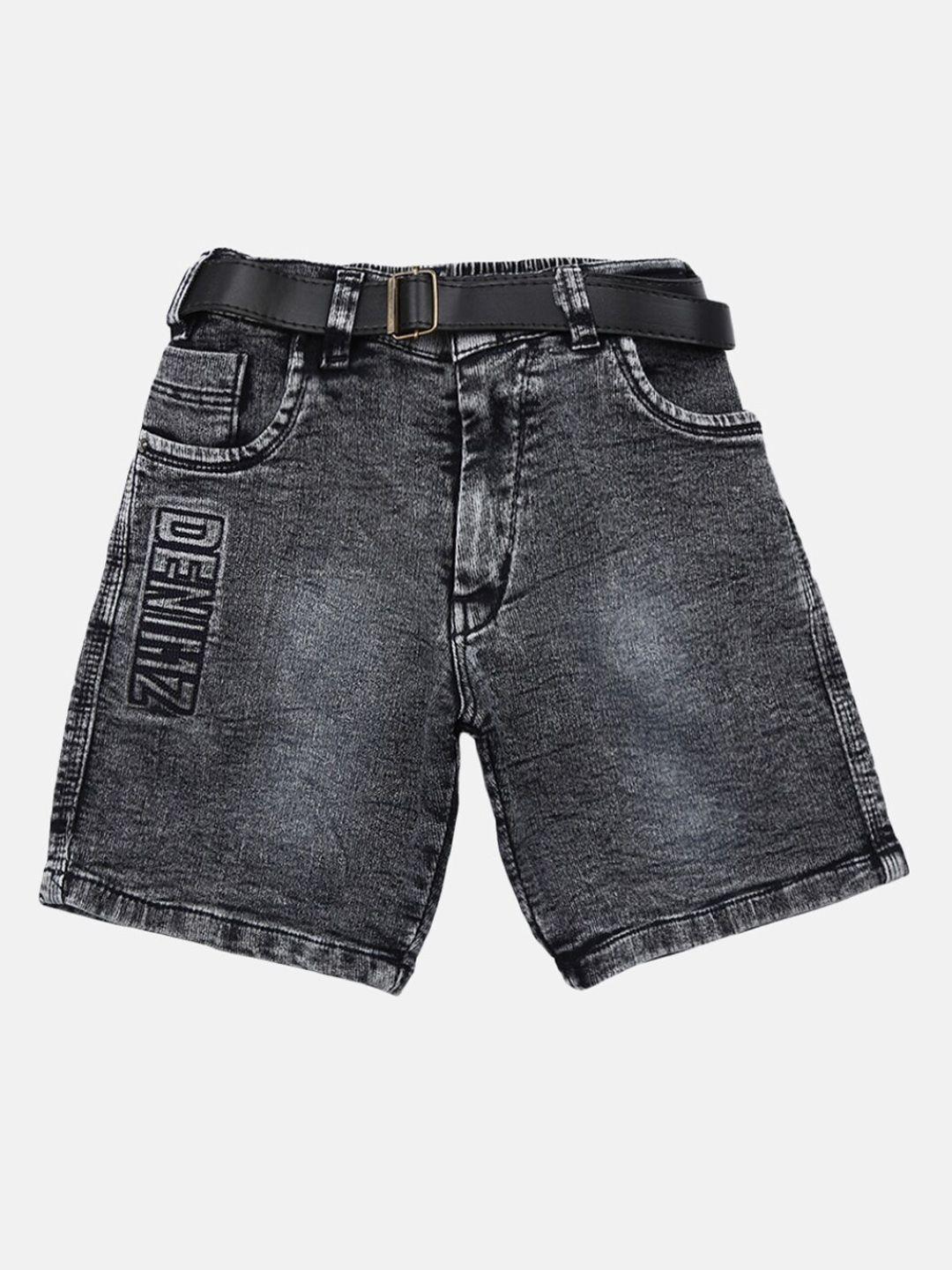 v-mart boys grey washed denim shorts