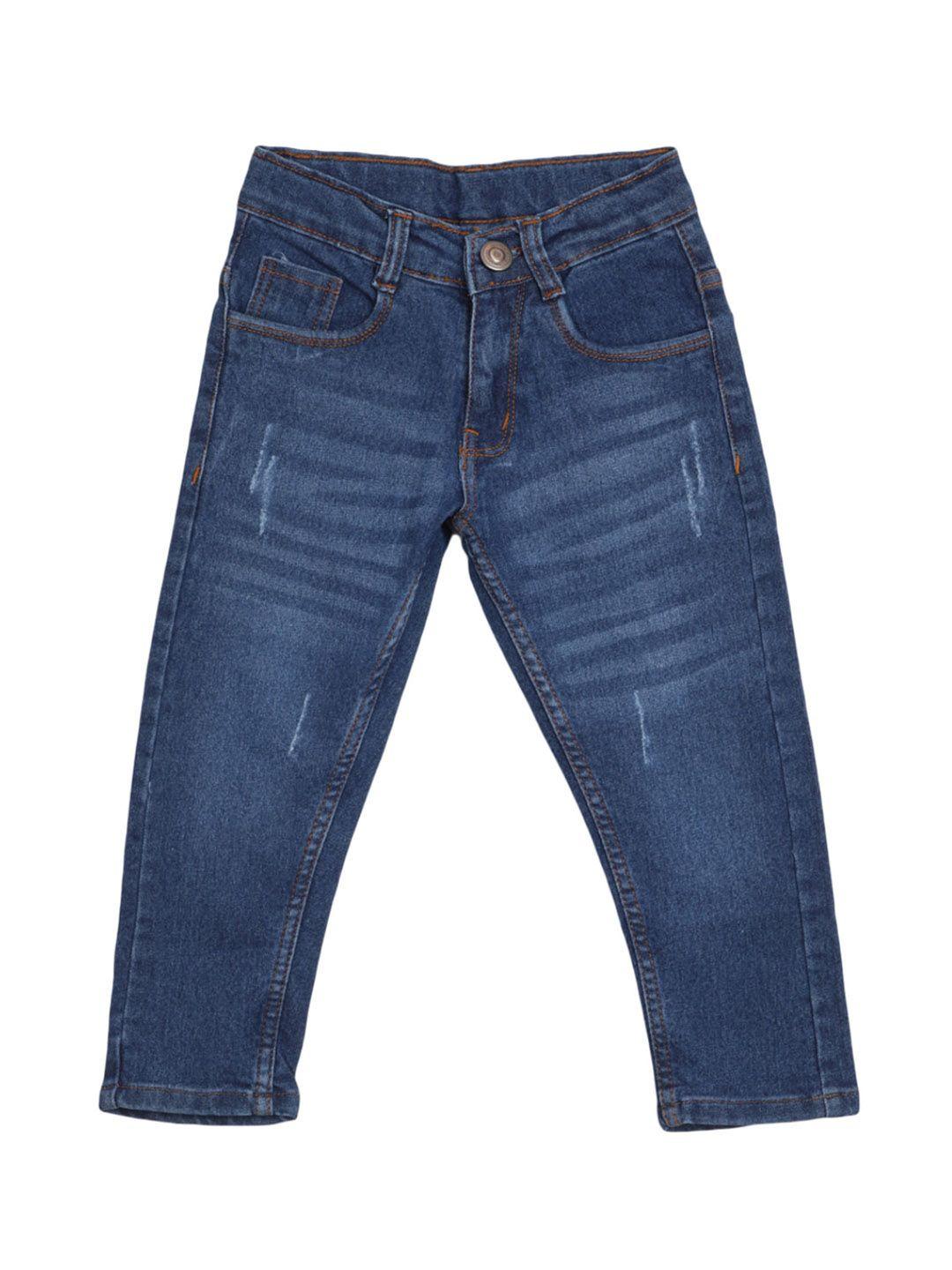 v-mart boys low distress light fade cotton jeans