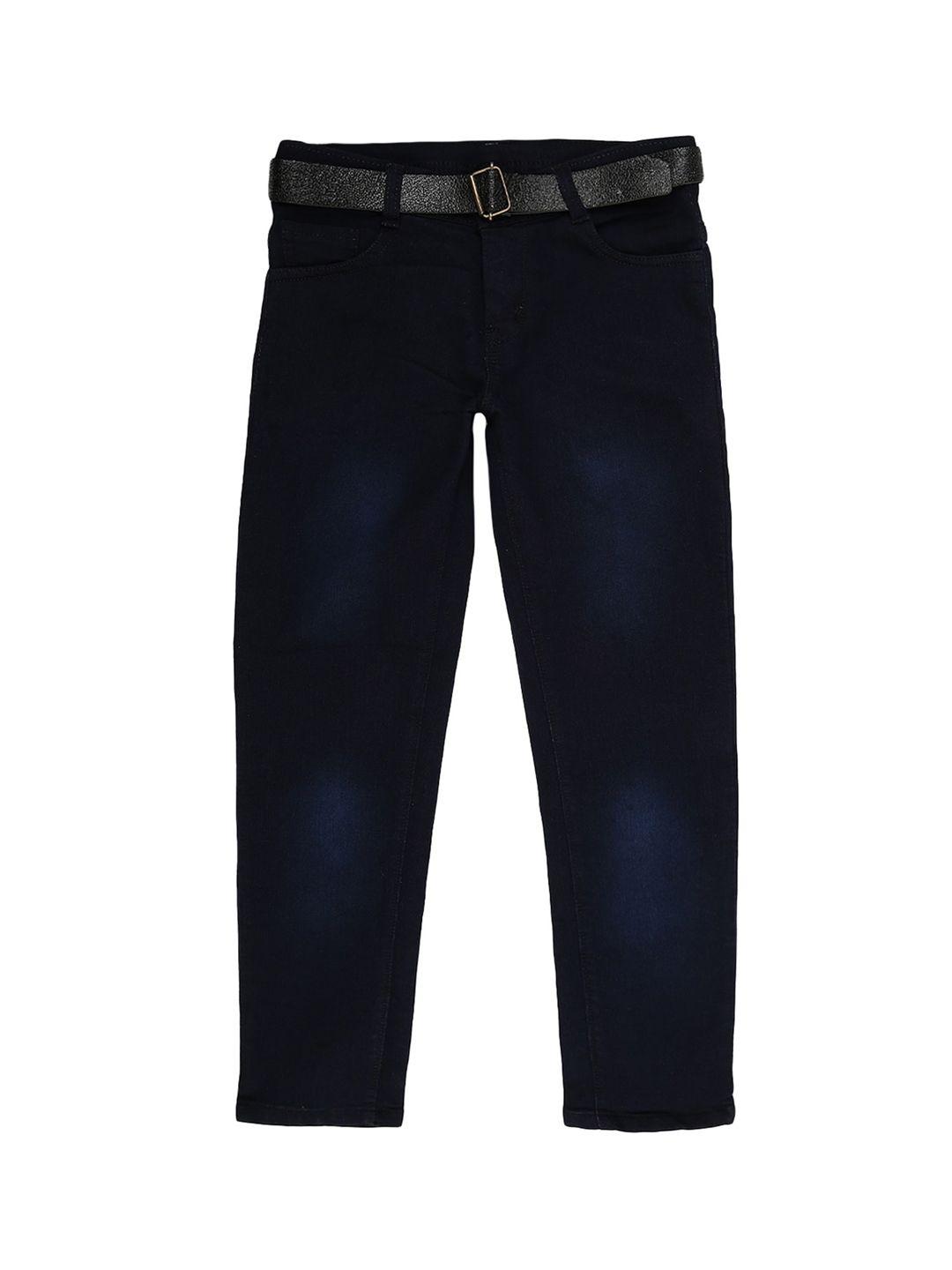 v-mart boys navy blue light fade mid rise jeans