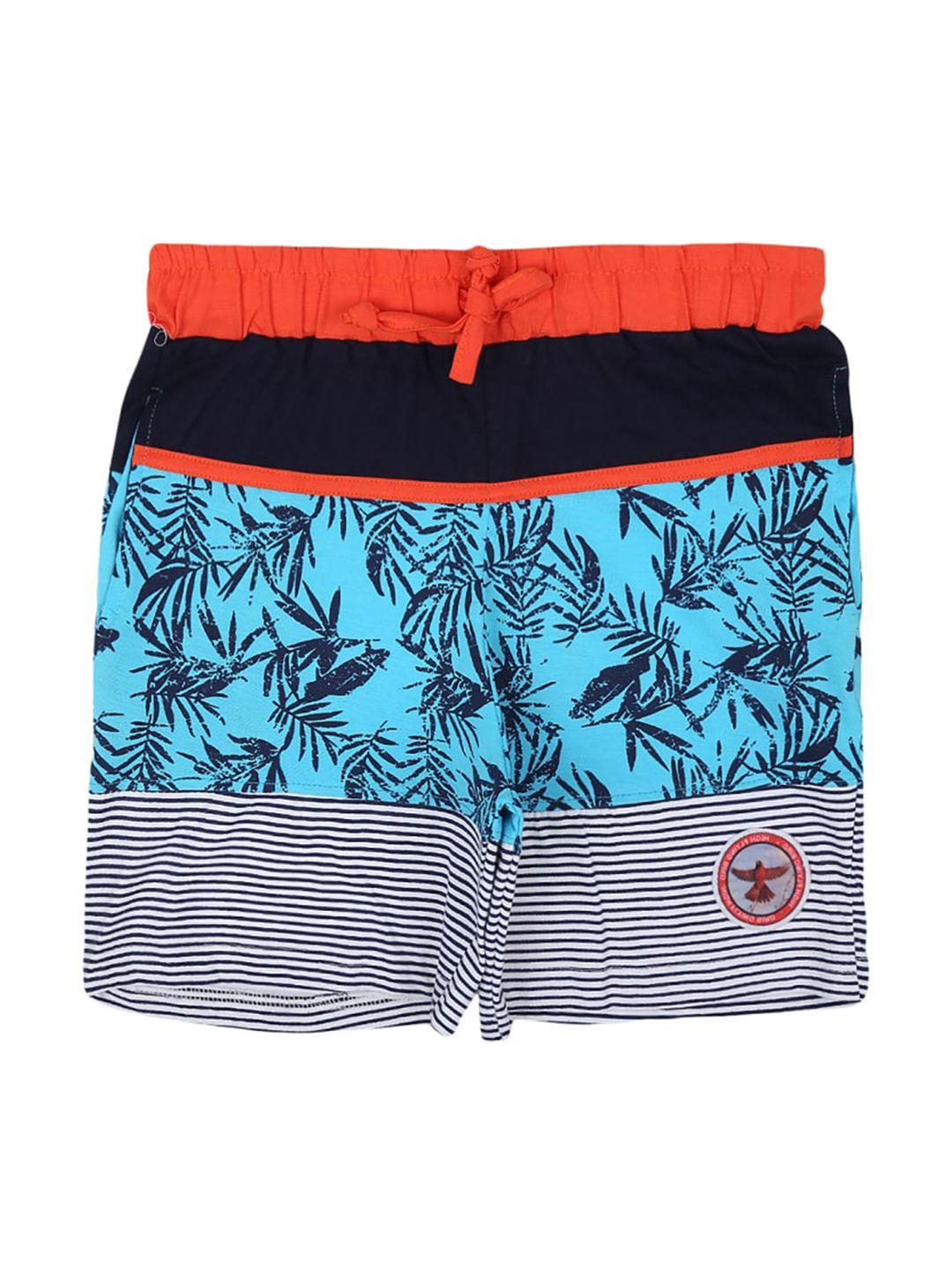 v-mart boys tropical printed mid-rise cotton shorts