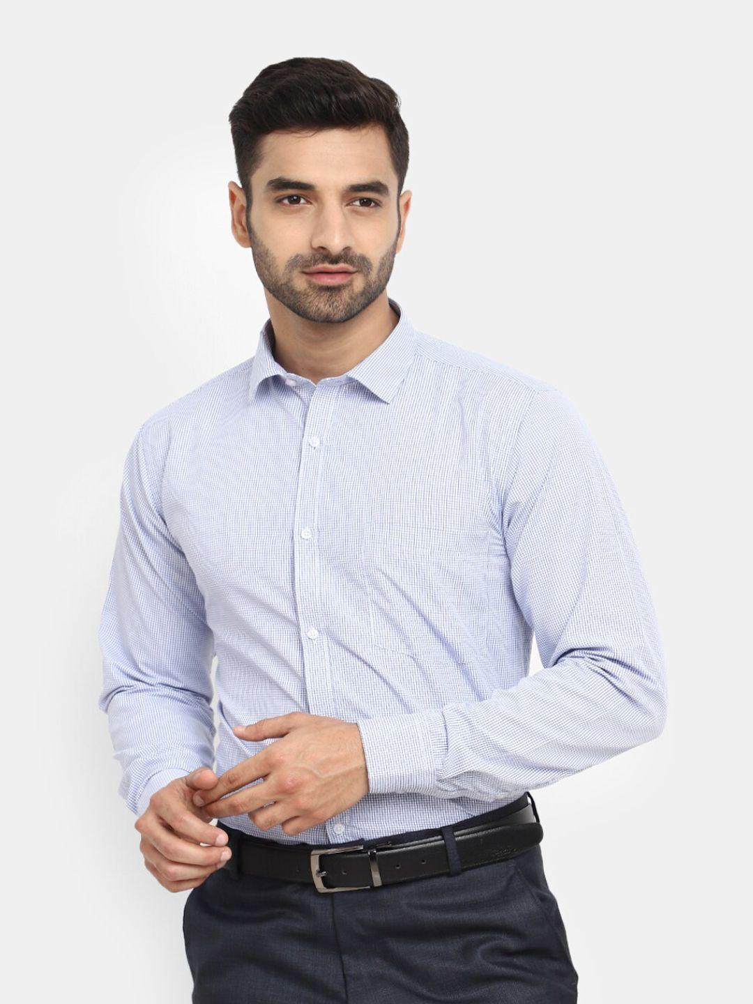 v-mart classic checked spread collar formal shirt