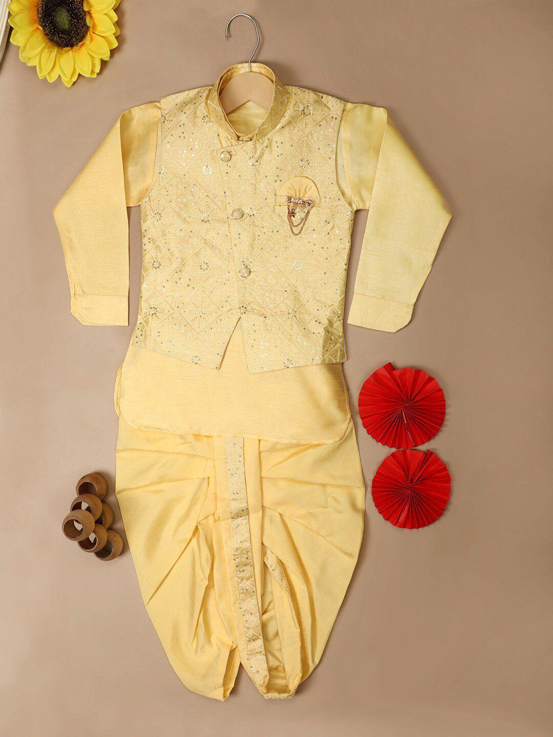 v-mart embroidered cotton sherwani set