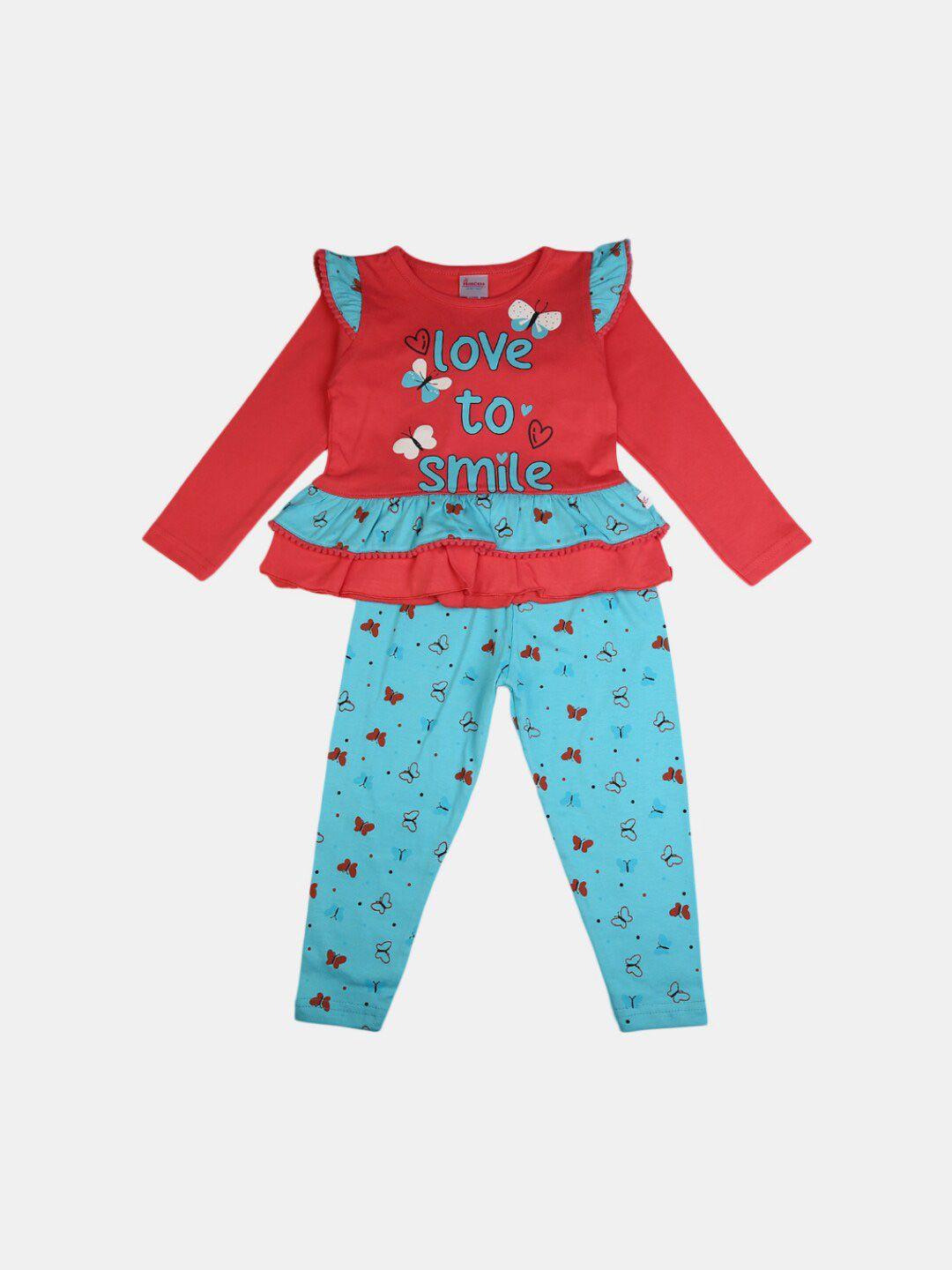 v-mart-girls-red-&-blue-printed-pure-cotton-top-with-trouser