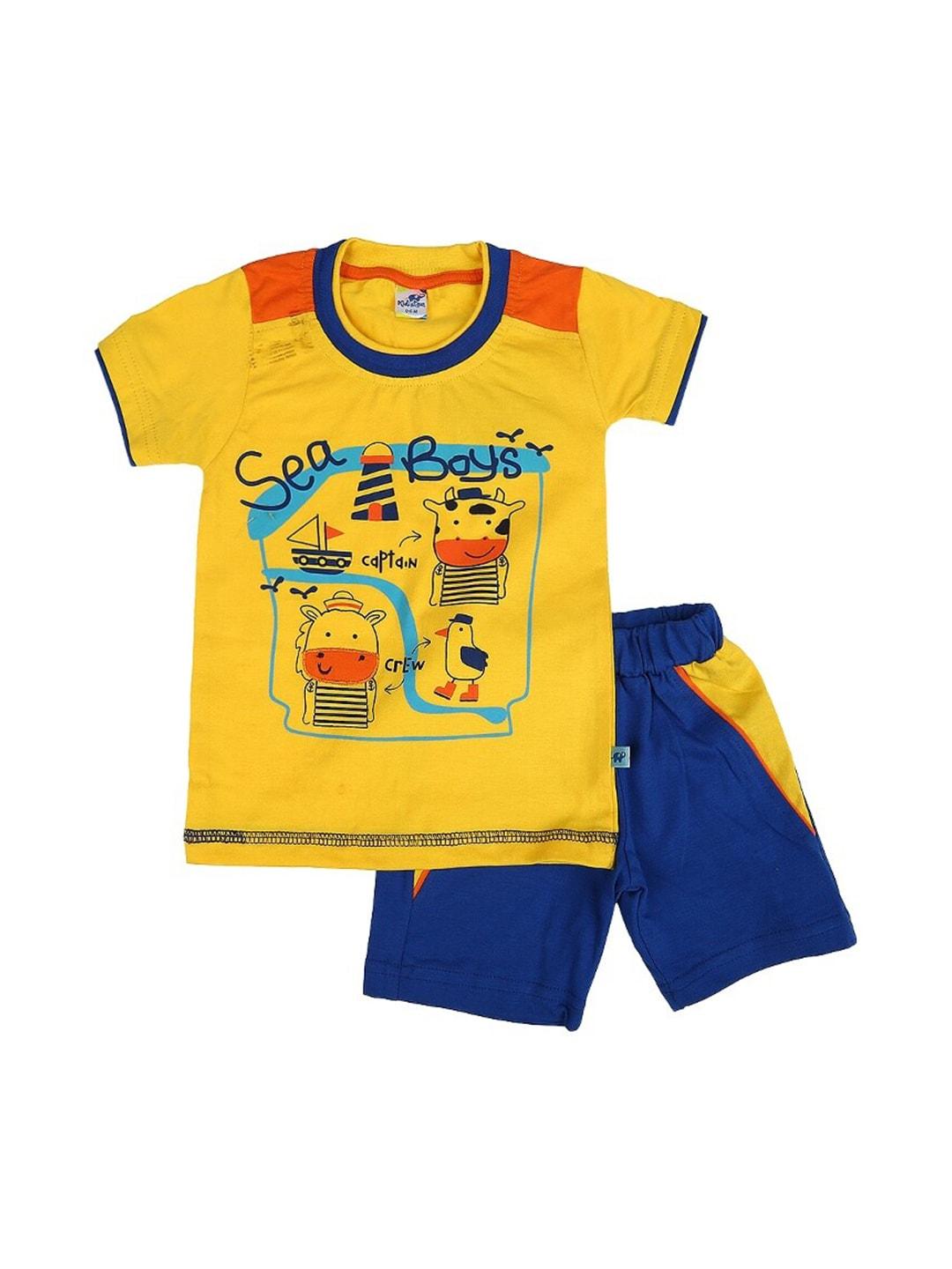 v-mart infant graphic printed pure cotton t-shirt with trousers