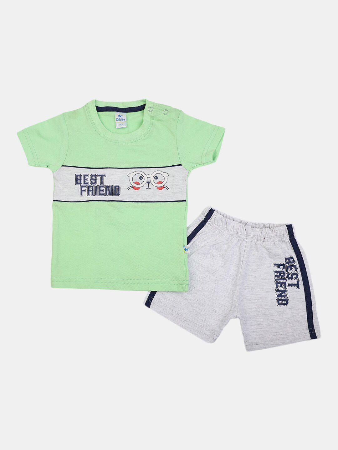 v-mart infant kids printed pure cotton shirt with shorts