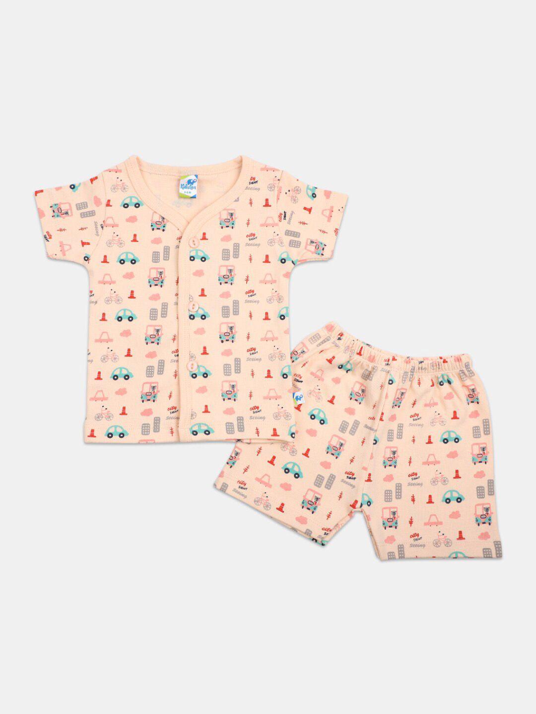 v-mart-infant-kids-printed-pure-cotton-t-shirt-with-shorts