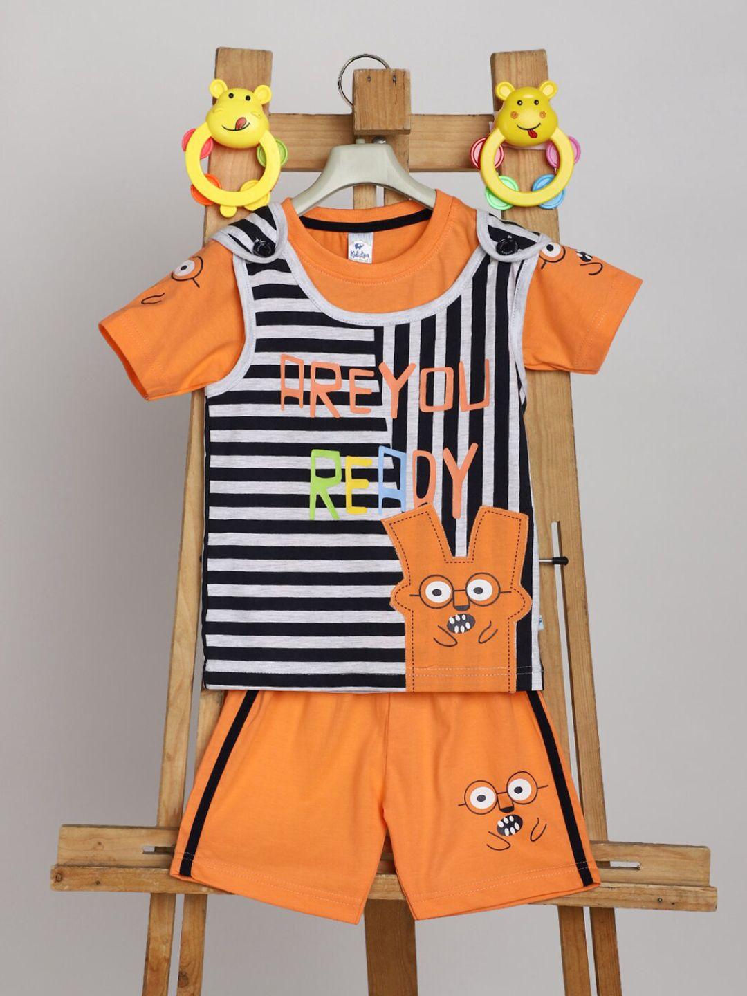 v-mart infants graphic printed pure cotton t-shirt with shorts