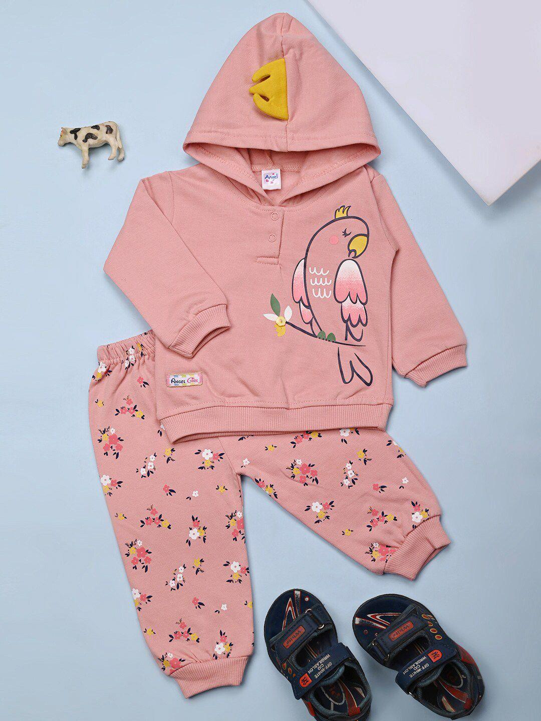 v-mart-infants-printed-hooded-pure-cotton-clothing-set