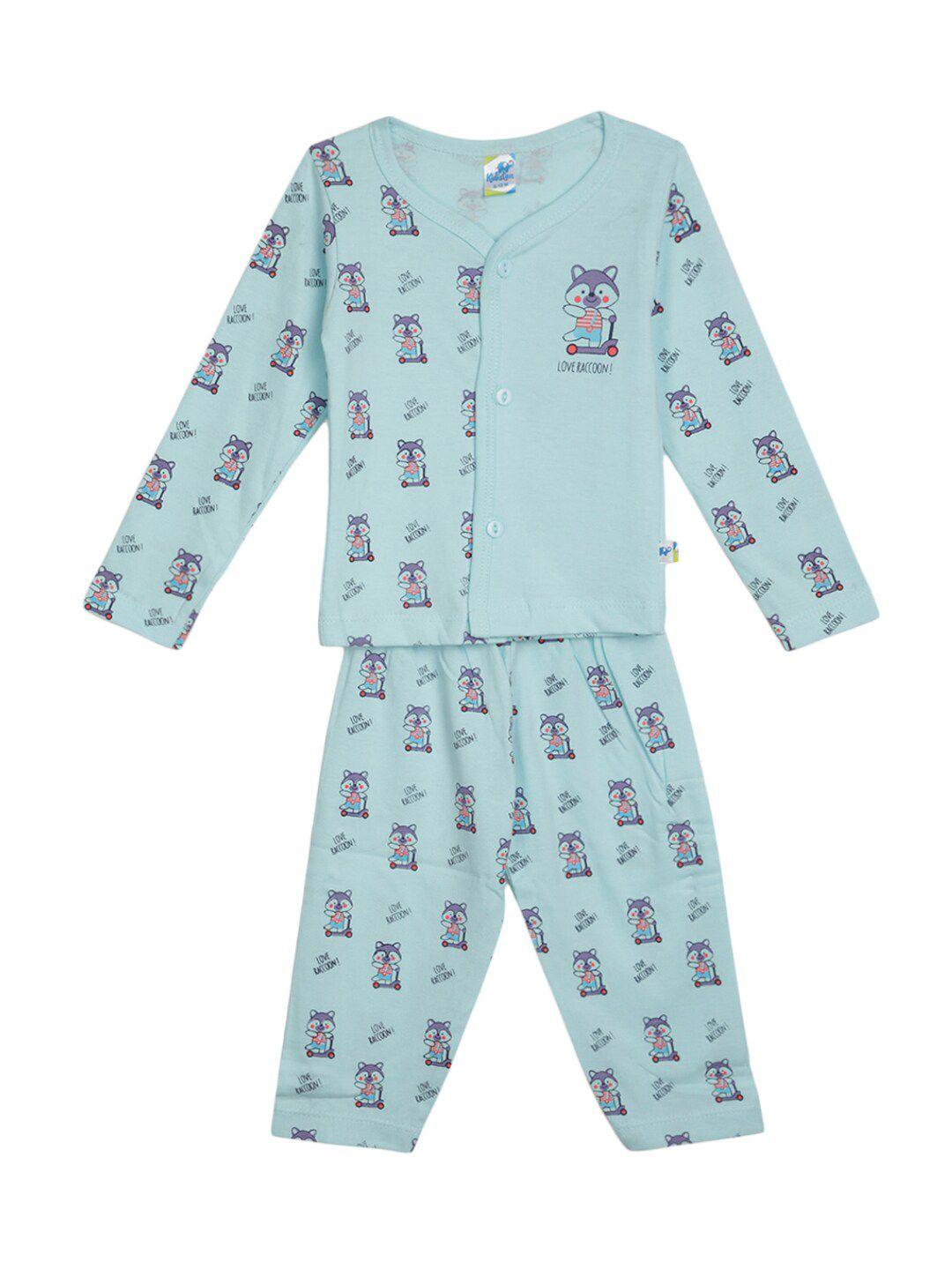v-mart infants printed pure cotton t-shirt with pyjamas
