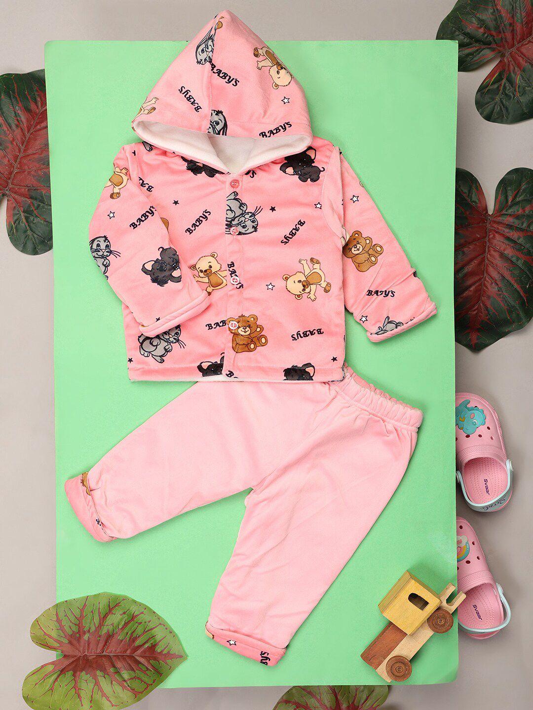 v-mart infants printed pure cotton top & pyjamas